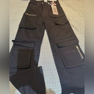 Dark Cargo Pants with Pockets